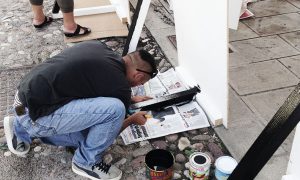 mostra di Sebastio a Comacchio - recuperandi al lavoro